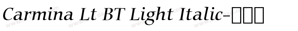 Carmina Lt BT Light Italic字体转换